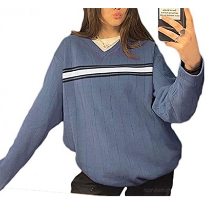 SMIMGO Y2k Mode Ästhetische Kleidung V-Ausschnitt Pullover Gestrickt Plaid Vintage Sweater Weste Cami Tops 90er Ästhetische Herbst Kleidung für Frauen