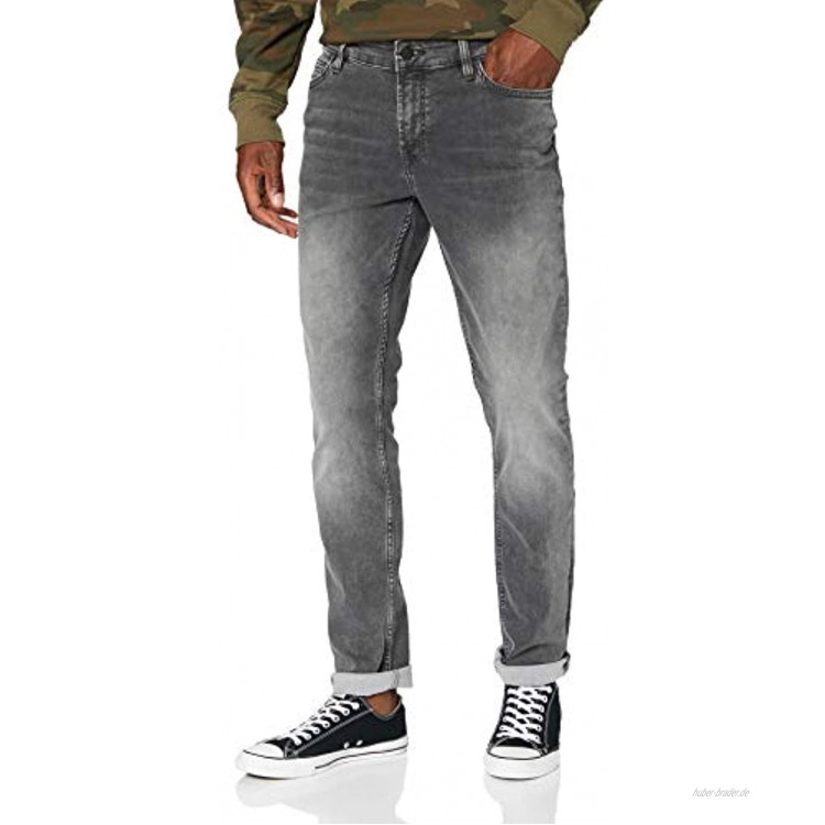 ONLY & SONS Male Slim Fit Jeans ONSLoom Slim Zip Sweat Grey