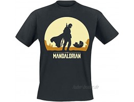 Star Wars The Mandalorian Schatten Grogu Männer T-Shirt schwarz