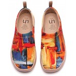 uin Welt der Farbe Bemalte Canvas Loafer Schuhe Herren Mehrfarbig 44